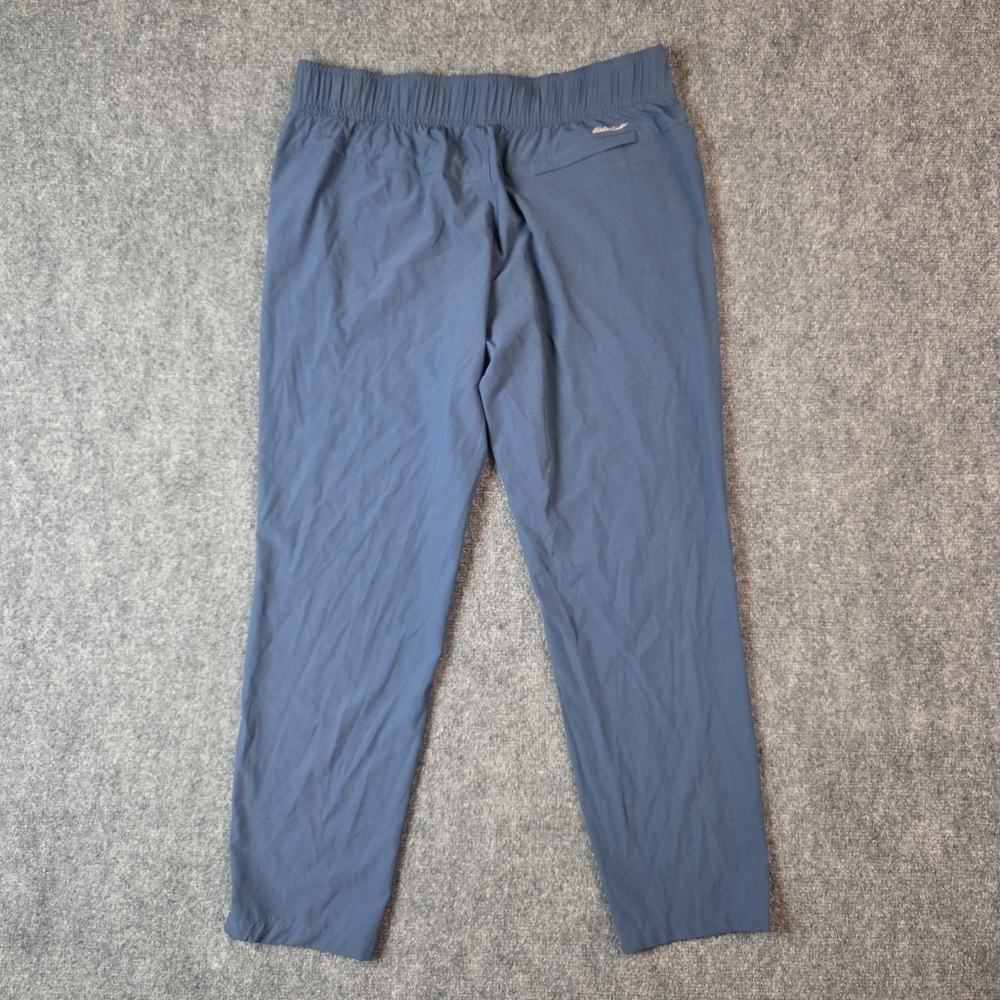 Eddie Bauer Departure Ankle Pants M Dusted Indigo Stretch UPF 50+ Travel Hike - Picture 3 of 11